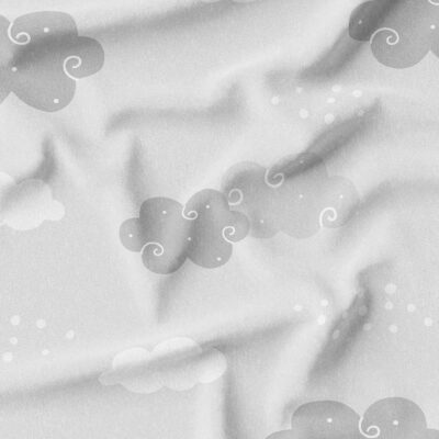 پارچه مخمل سرویس خواب مدل ابرای برفی کوچک طوسی کد 5011989